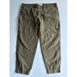 REI Cooperative Mens Size 42W x 30L Utility Canvas Jogger Pants Olive Green